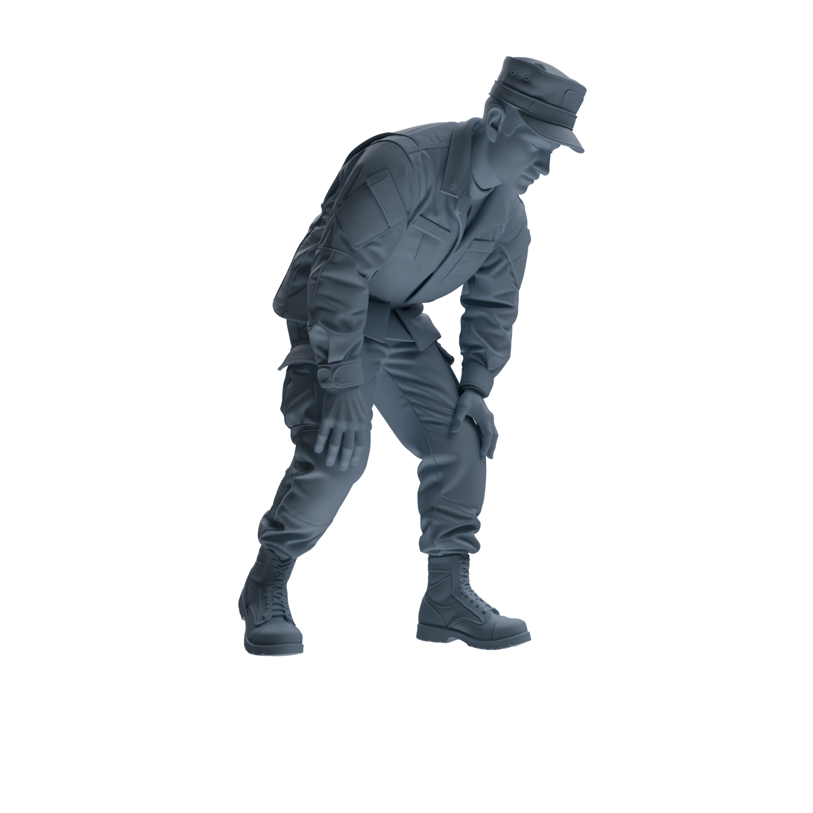 MRY-SFW SSTR185 Miniatures Soldier Model Kit Combat Engineer Soldier Pose Modern Model 4 pcs