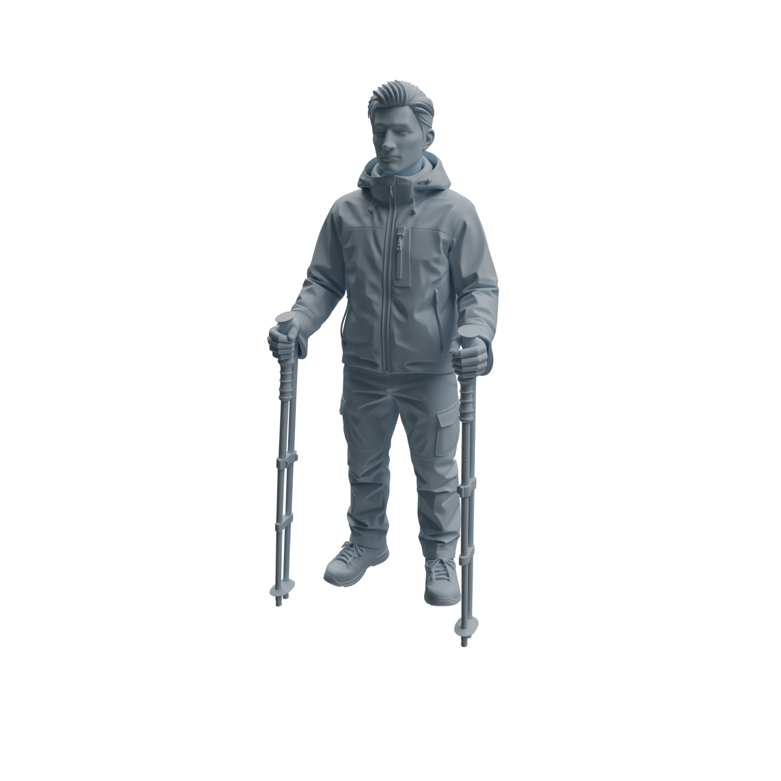 Detail view of MRY-SFW LYTR1015 Hiking Camping Gear Male Character Modern Model 4 pcs Model