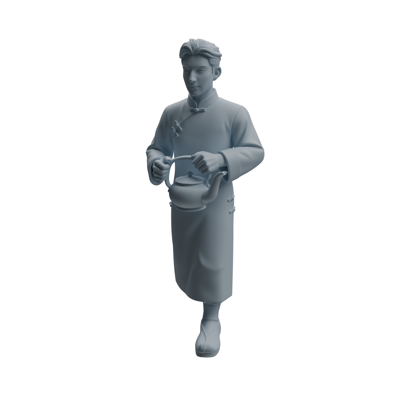 Detail view of MRY-SFW LYTR985 Republic of China Teahouse Waiter Character Modern Model 4 pcs Model