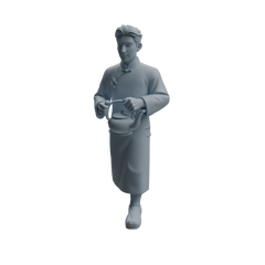 Detail view of MRY-SFW LYTR985 Republic of China Teahouse Waiter Character Modern Model 4 pcs Model