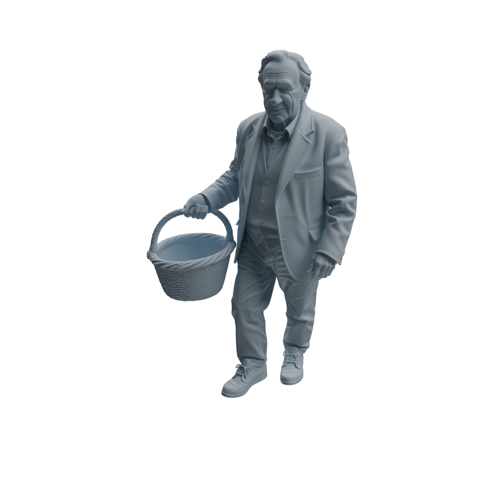 Detail view of MRY-SFW LYTR994 Elderly with Basket Character Modern Model 4 pcs Model