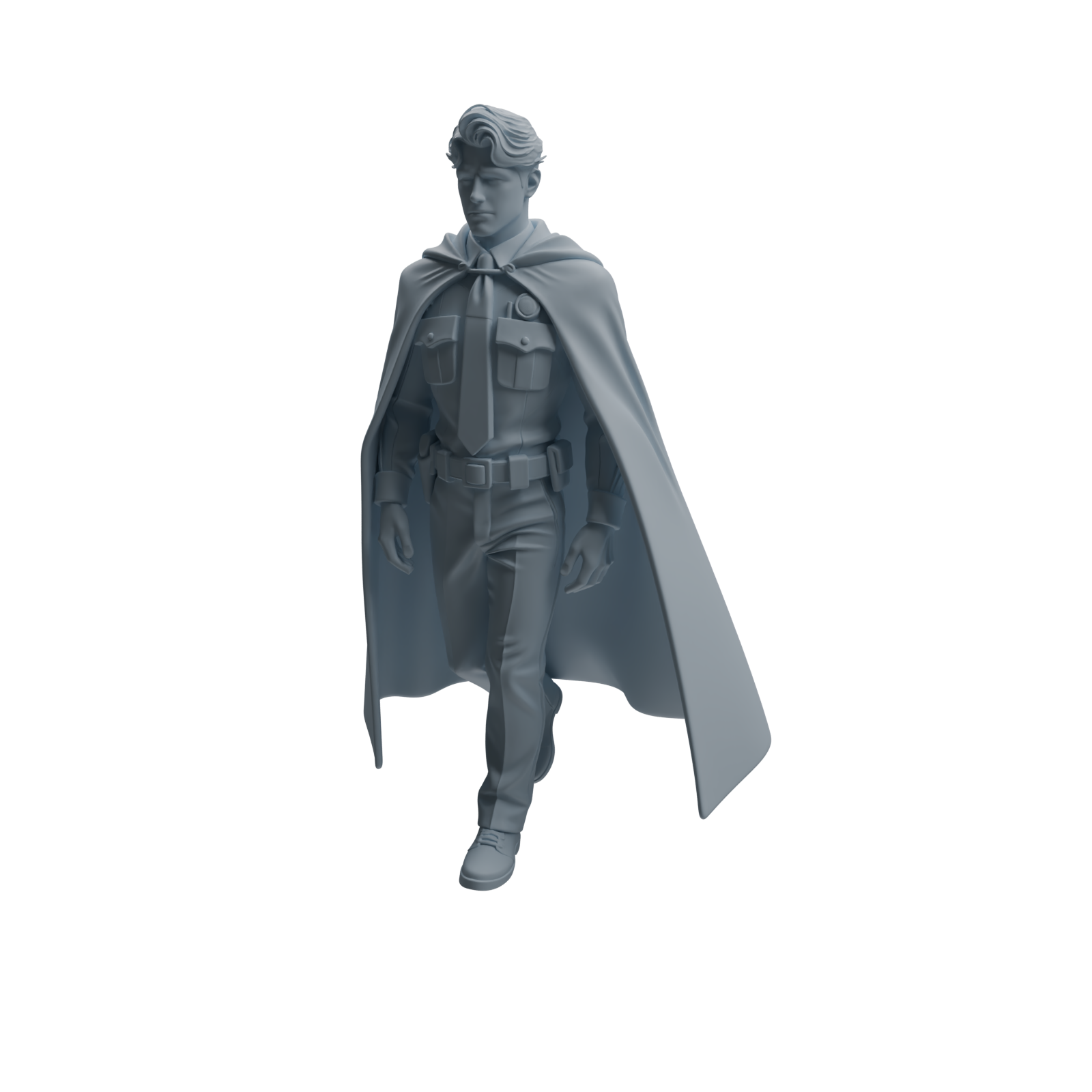 Detail view of MRY-SFW LYTR949 Cape Uniform Man Character Modern Model 4 pcs Model
