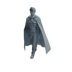 Detail view of MRY-SFW LYTR949 Cape Uniform Man Character Modern Model 4 pcs Model