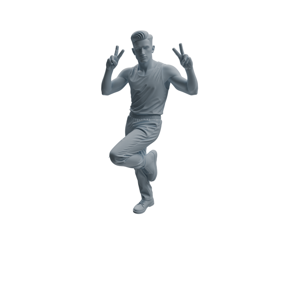 Detail view of MRY-SFW LYTR926 Nightclub Style Man Character Modern Model 4 pcs Model