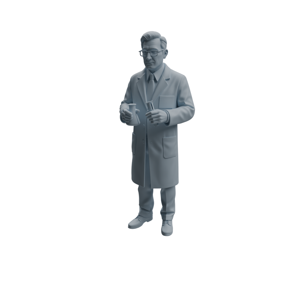 Detail view of MRY-SFW LYTR964 Lab Instructor Teacher Character Modern Model 4 pcs Model