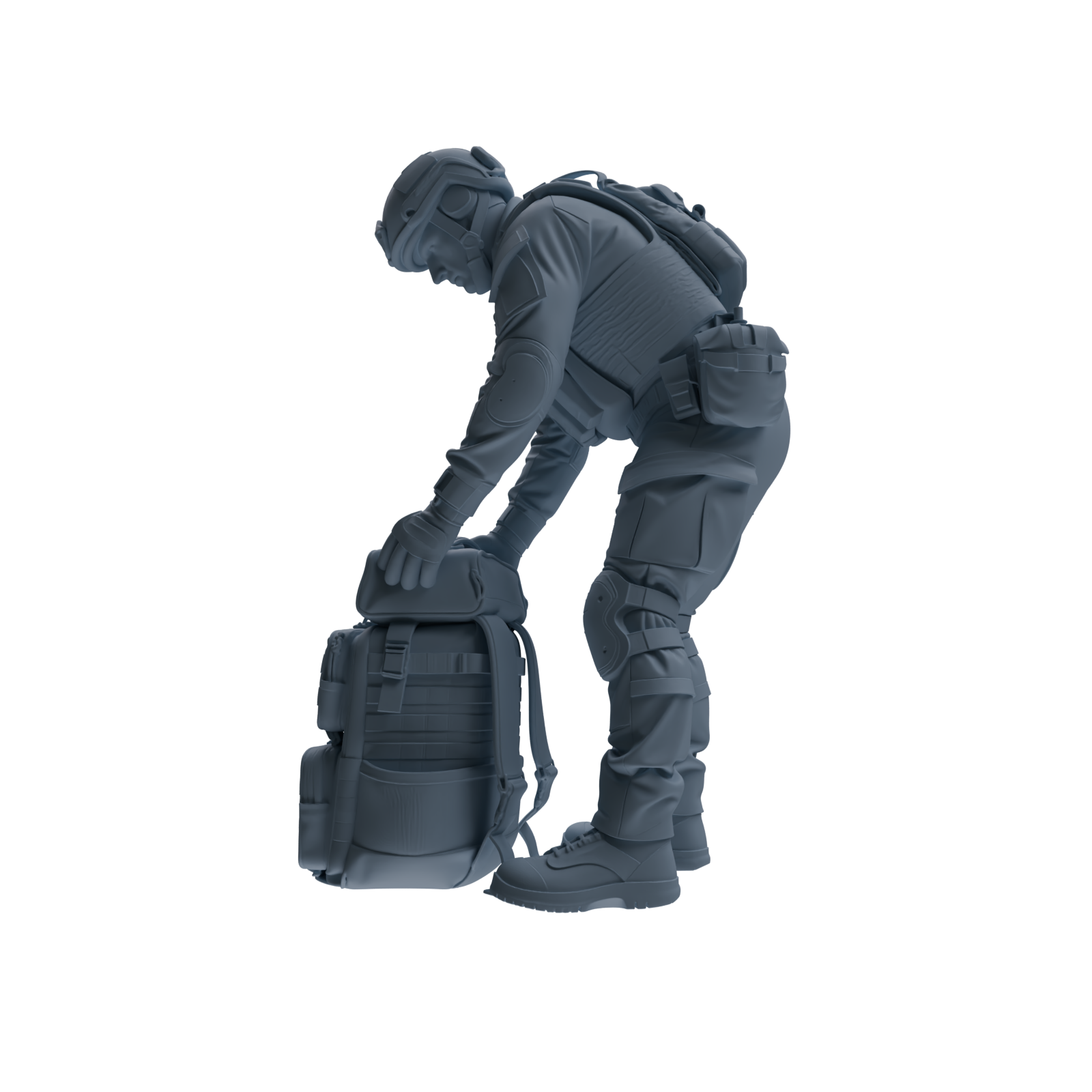 MRY-SFW SSTR183 Miniatures Soldier Model Kit Special Forces Soldier Pose Modern Model 3 pcs