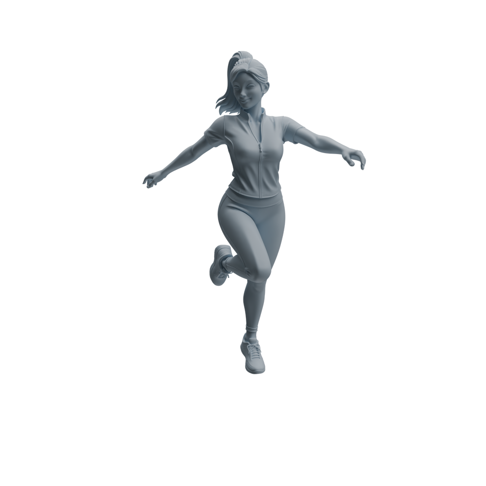 Detail view of MRY-SFW LYTR967 Sports-Scene PE Teacher Character Modern Model 4 pcs Model