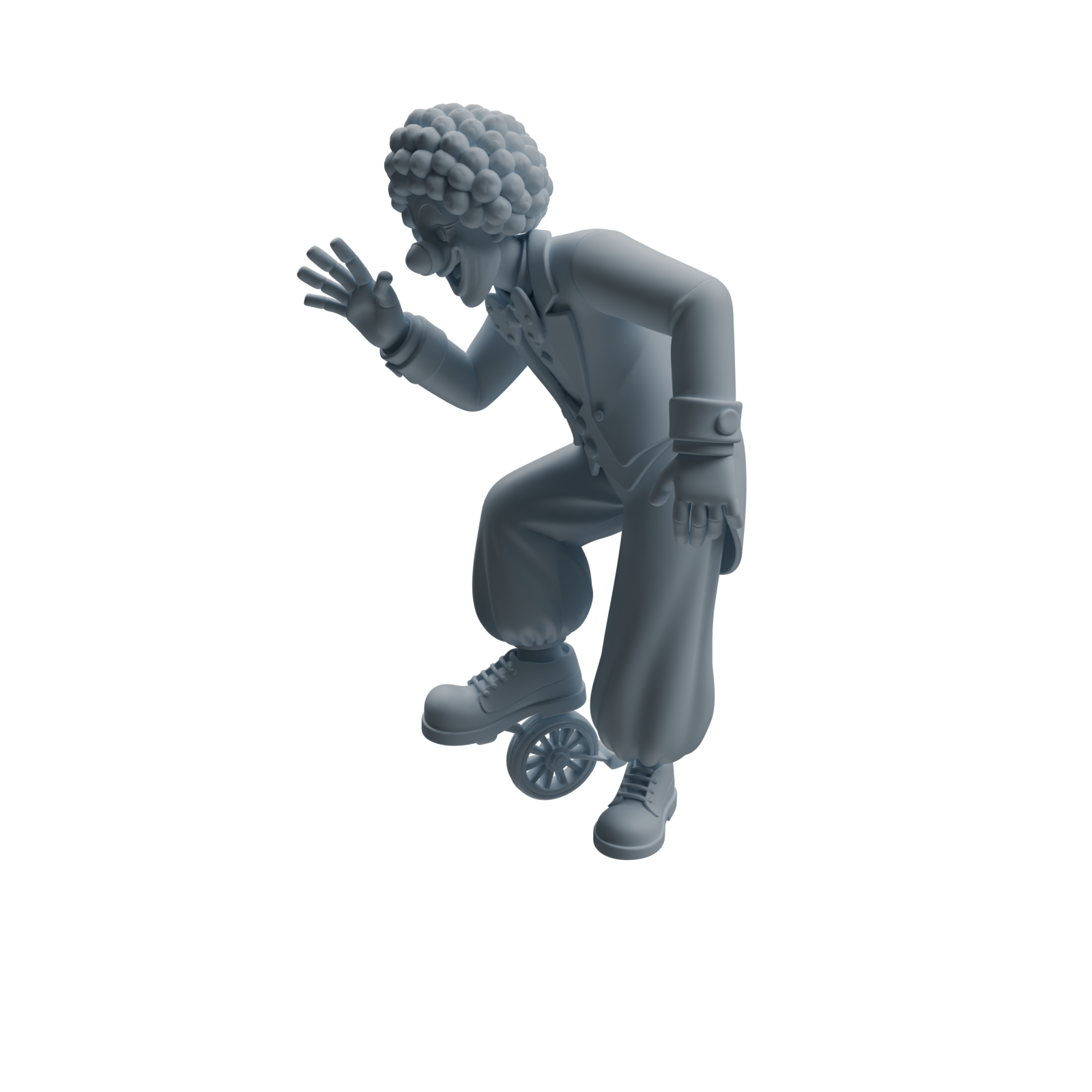 Detail view of MRY-SFW LYTR1056 Circus Clown Performance Pose Character Modern Model 3 pcs Model