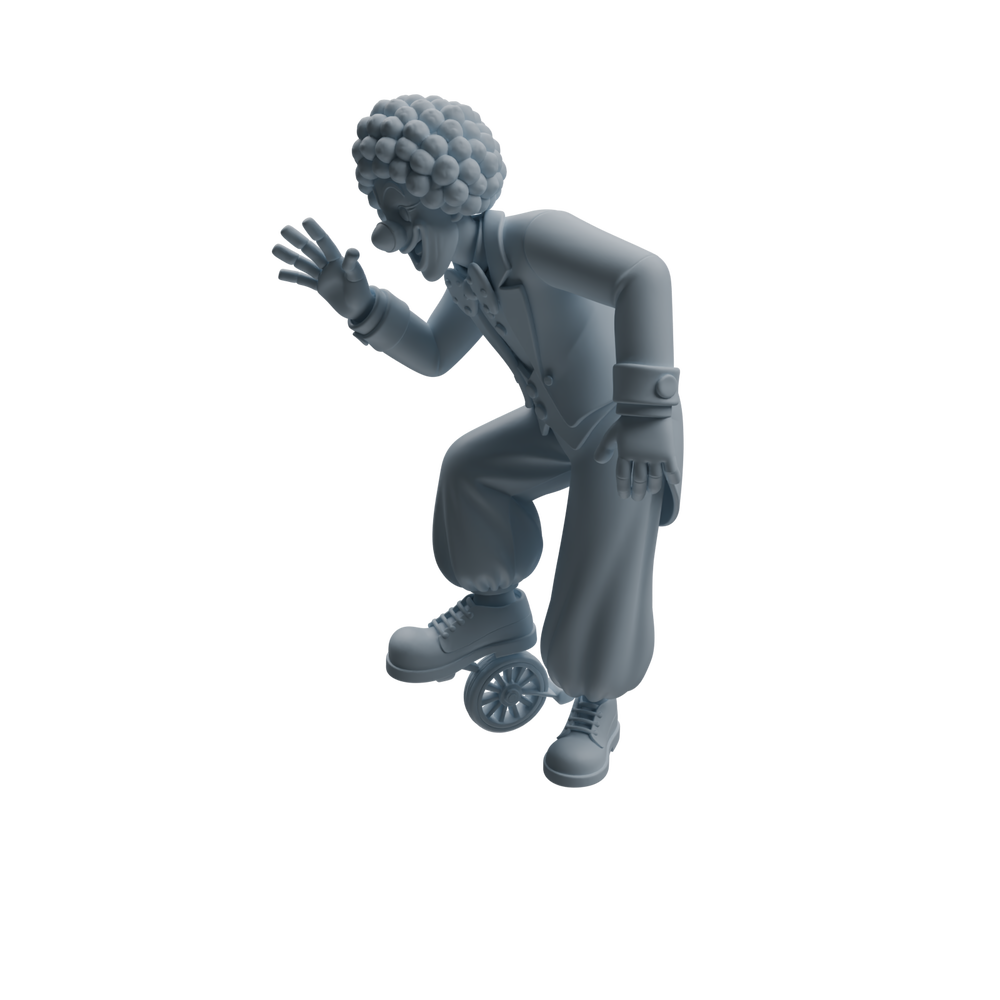 Detail view of MRY-SFW LYTR1056 Circus Clown Performance Pose Character Modern Model 3 pcs Model