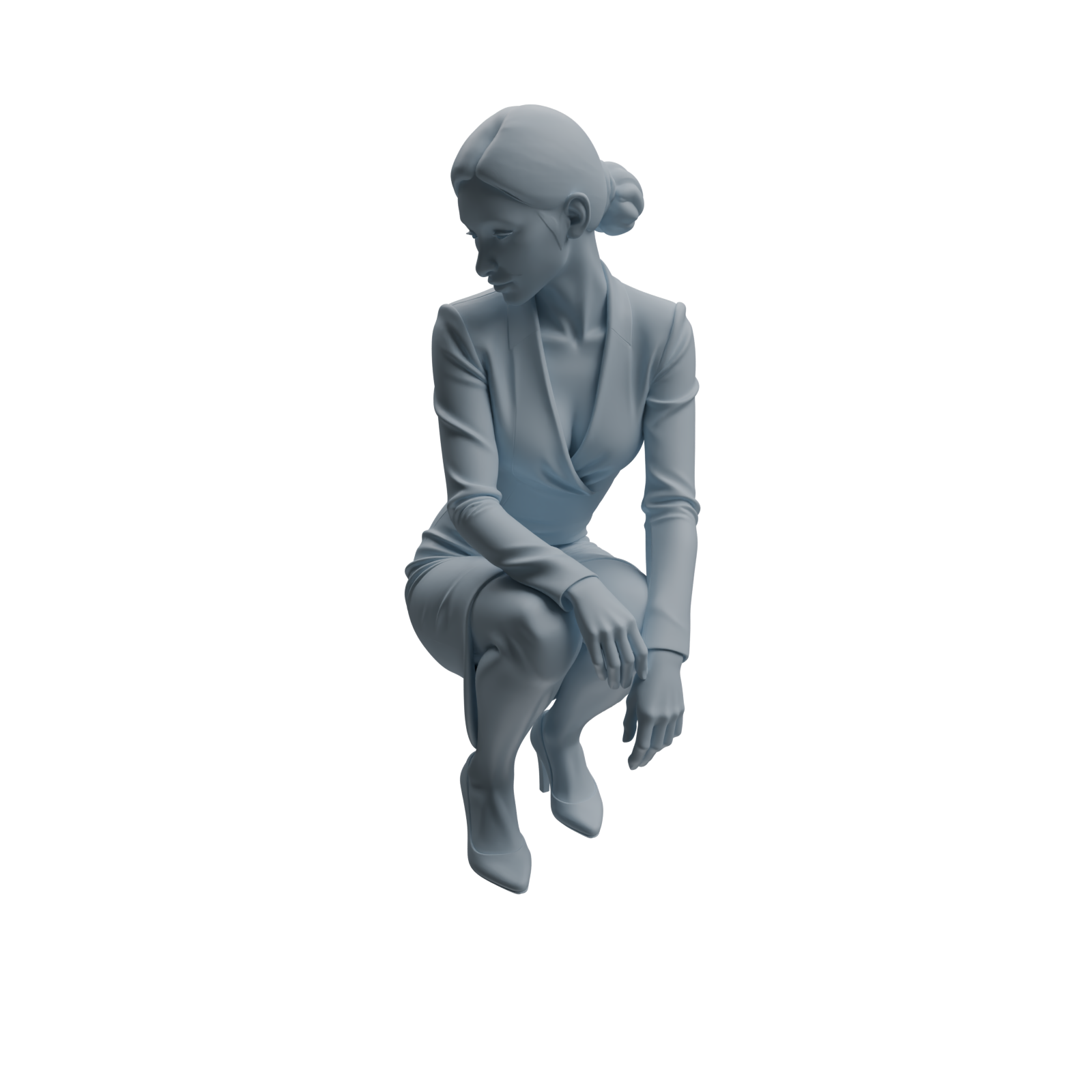 Detail view of MRY-SFW LYTR973 Business Workplace Woman Character Modern Model 4 pcs Model