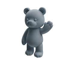 Detail view of MRY-SFW LYTR1048 Cartoon Bear & Cat Animal Modern Model 4 pcs Model