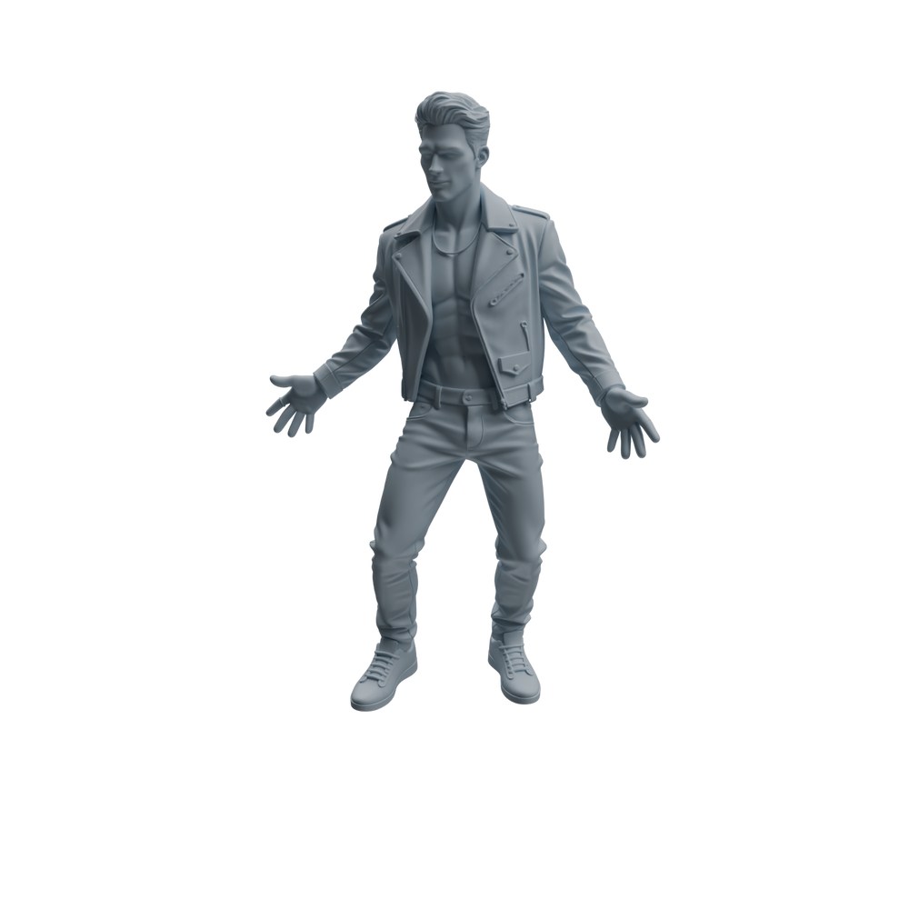 Detail view of MRY-SFW LYTR928 Nightclub Party Man Character Modern Model 4 pcs Model