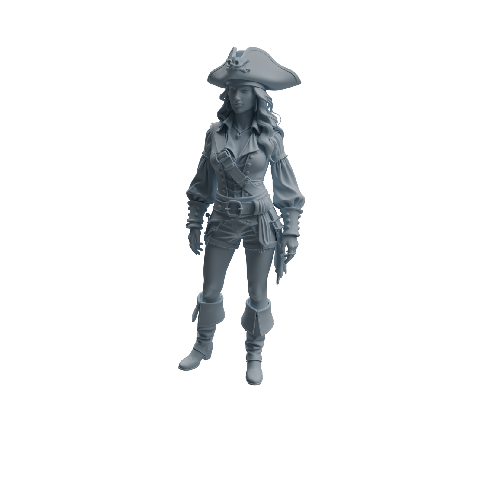 Detail view of MRY-SFW LYTR1095 Multi-pose Female Pirate Character Modern Model 4 pcs Model