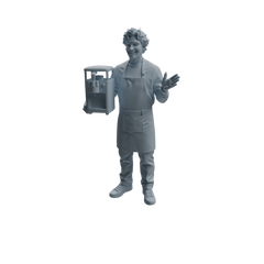 Detail view of MRY-SFW LYTR1057 Ice Cream Shop Staff Character Modern Model 4 pcs Model