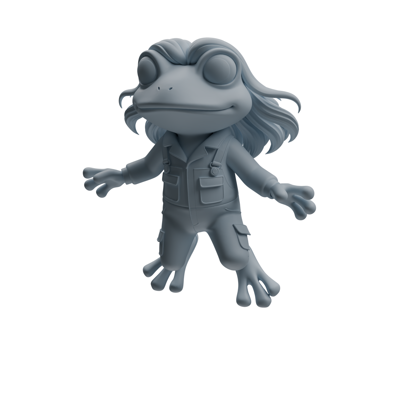 Detail view of MRY-SFW LYTR1053 Cartoon Frog Animal Modern Model 3 pcs Model