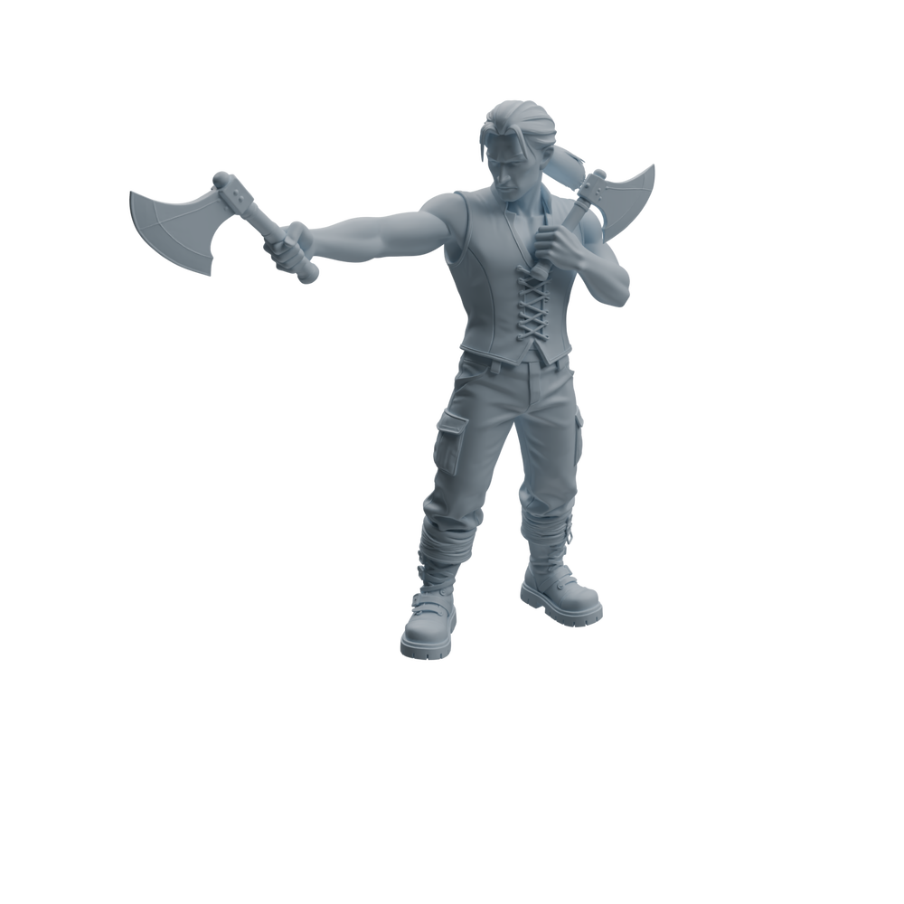 Detail view of MRY-SFW LYTR1098 Axe-wielding Pirate Character Modern Model 4 pcs Model