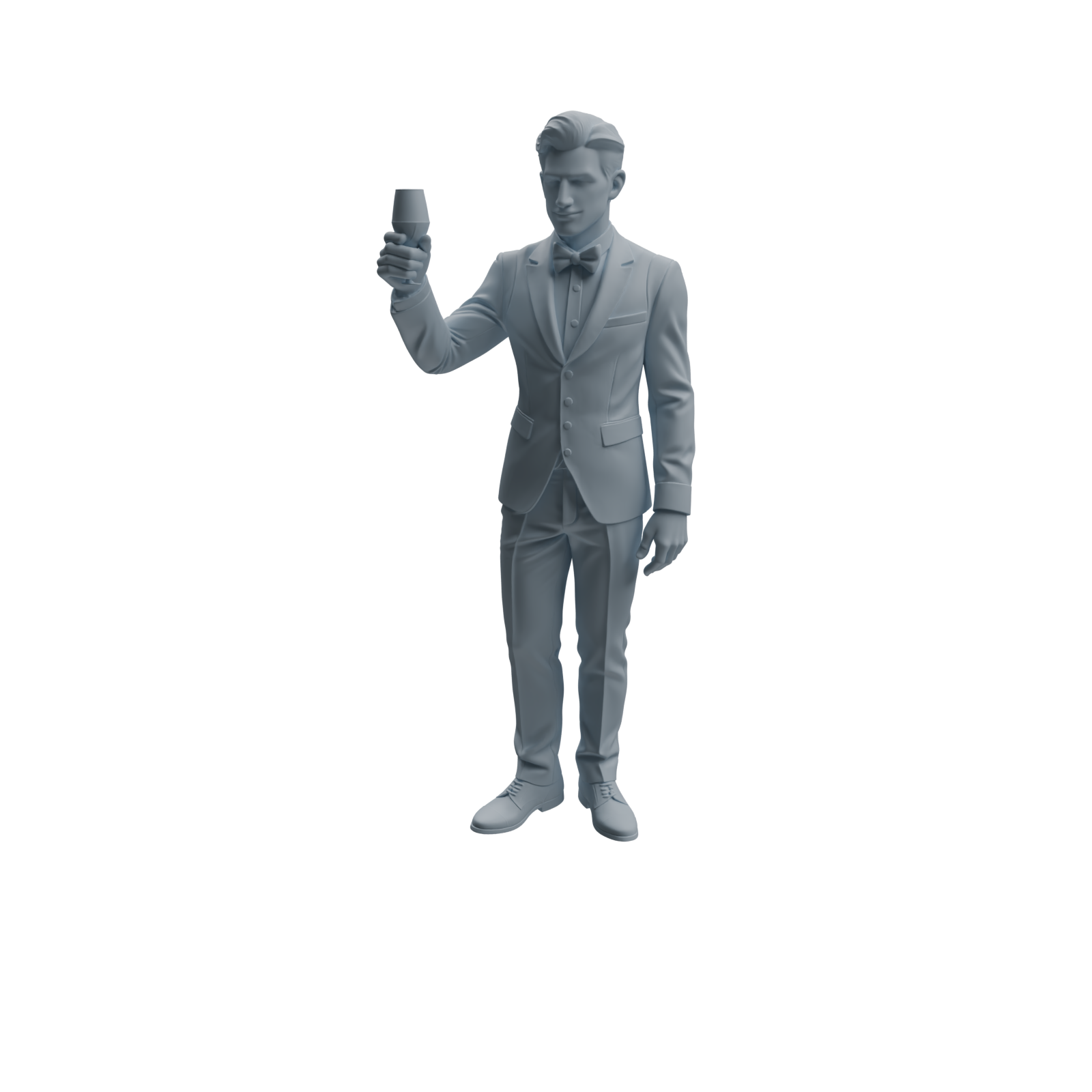 Detail view of MRY-SFW LYTR932 Bar Bartender Man Character Modern Model 3 pcs Model