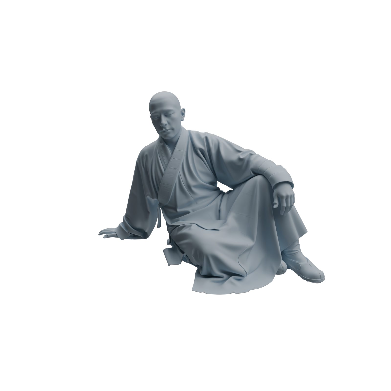Detail view of MRY-SFW LYTR1080 Zen-style Monk Character Modern Model 3 pcs Model
