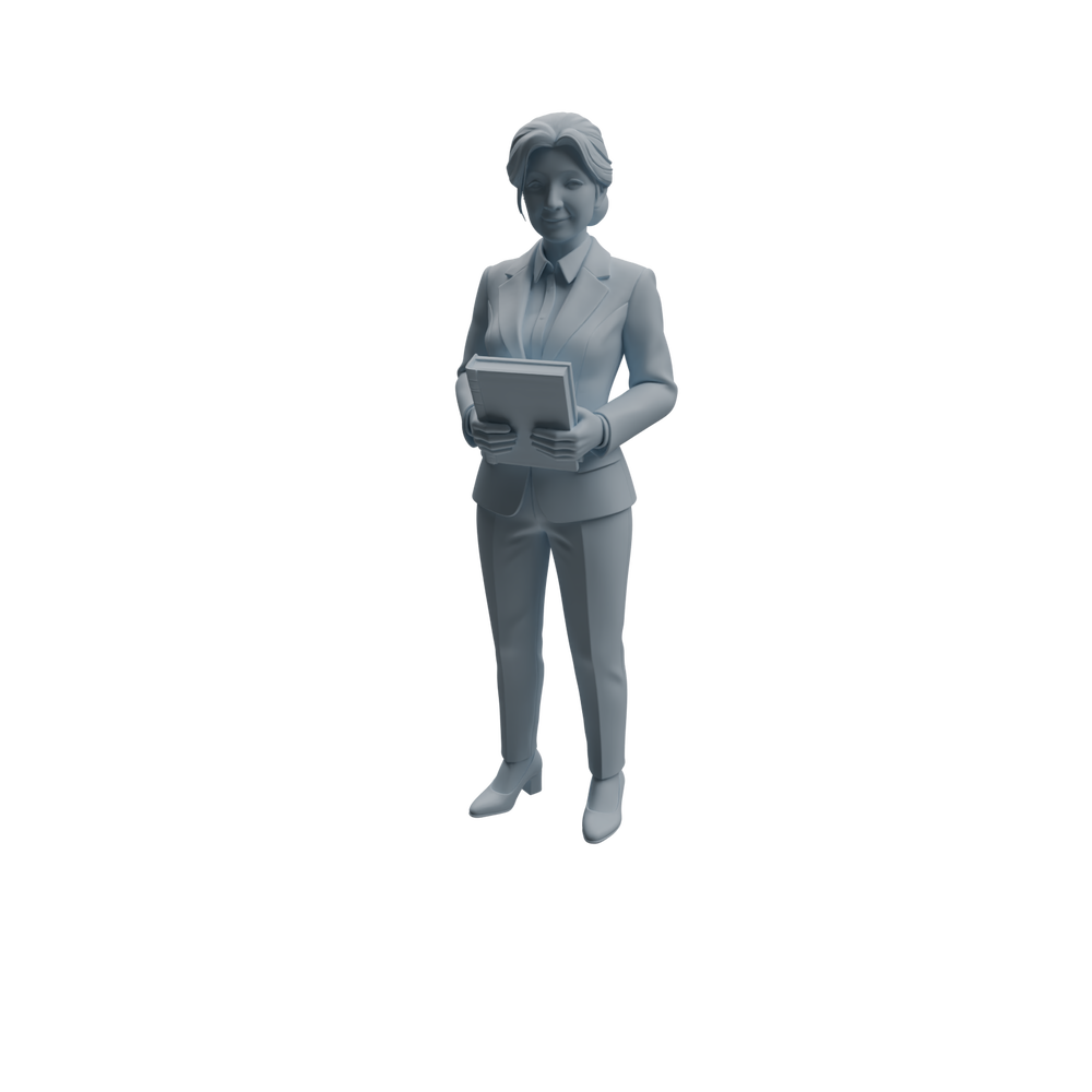 Detail view of MRY-SFW LYTR971 Lesson-Preparing Teacher Character Modern Model 4 pcs Model