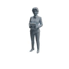 Detail view of MRY-SFW LYTR971 Lesson-Preparing Teacher Character Modern Model 4 pcs Model