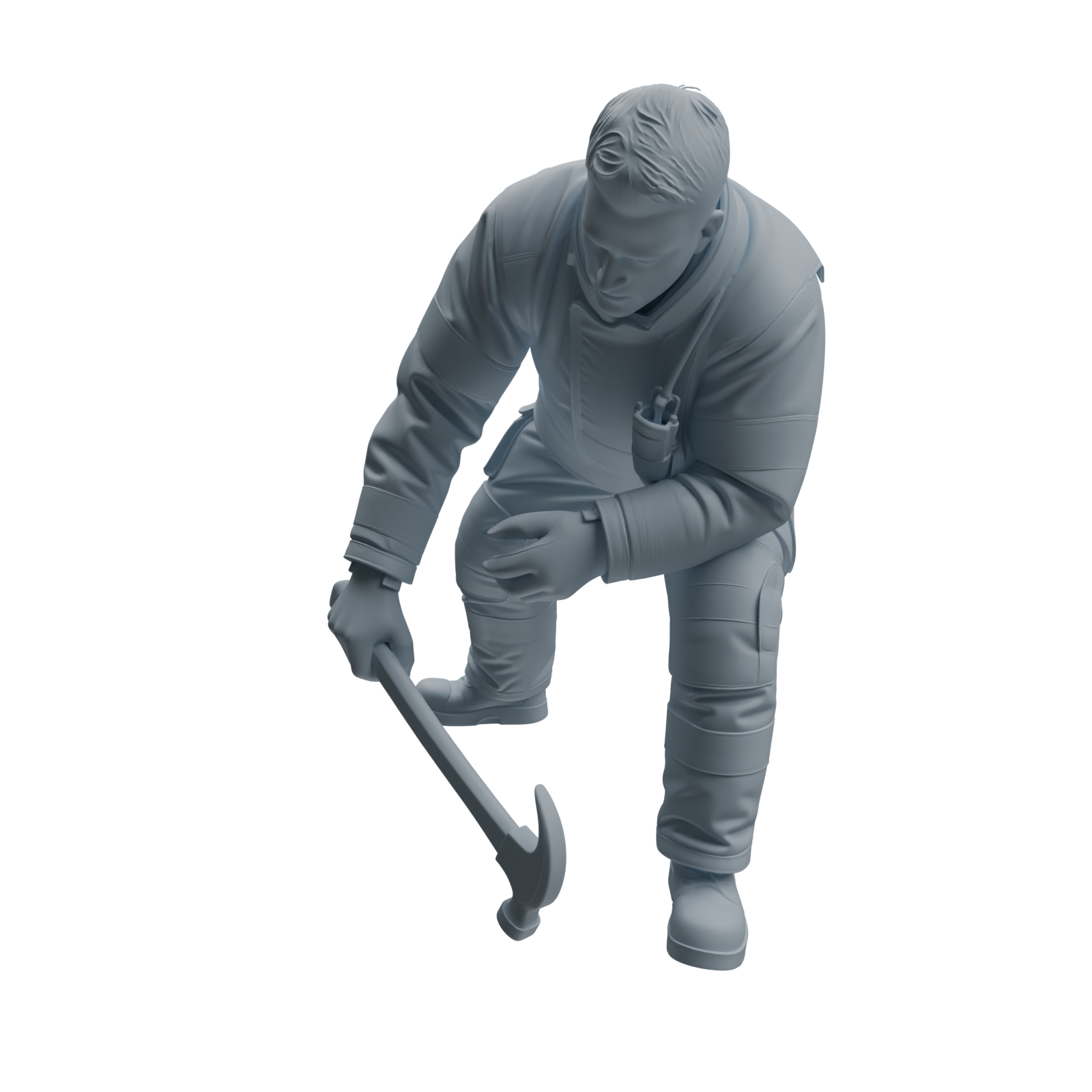 Detail view of MRY-SFW LYTR1063 Firefighter Action Pose Character Modern Model 4 pcs Model