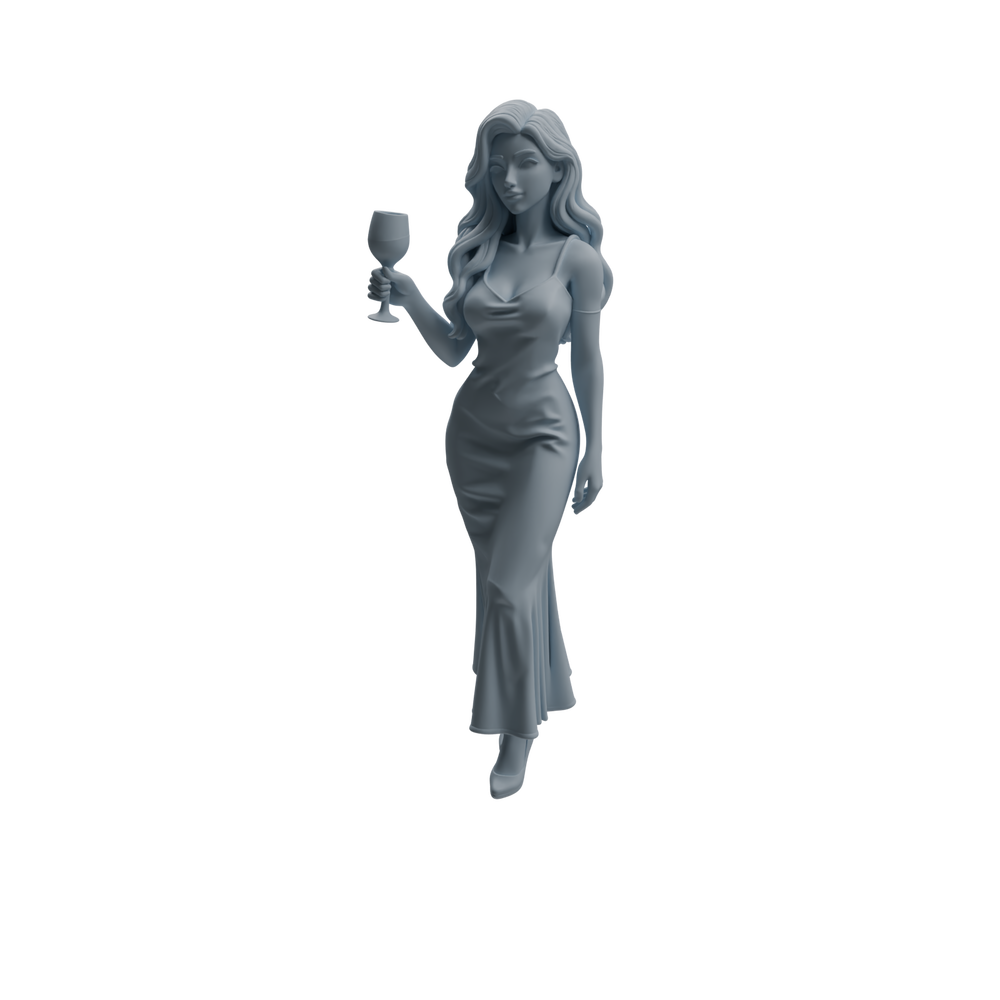 Detail view of MRY-SFW LYTR935 Banquet Female Guest Character Modern Model 4 pcs Model