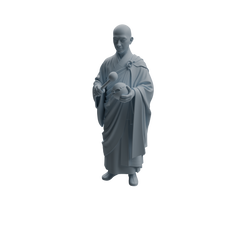 Detail view of MRY-SFW LYTR1082 Monk with Ritual Tools Character Modern Model 3 pcs Model