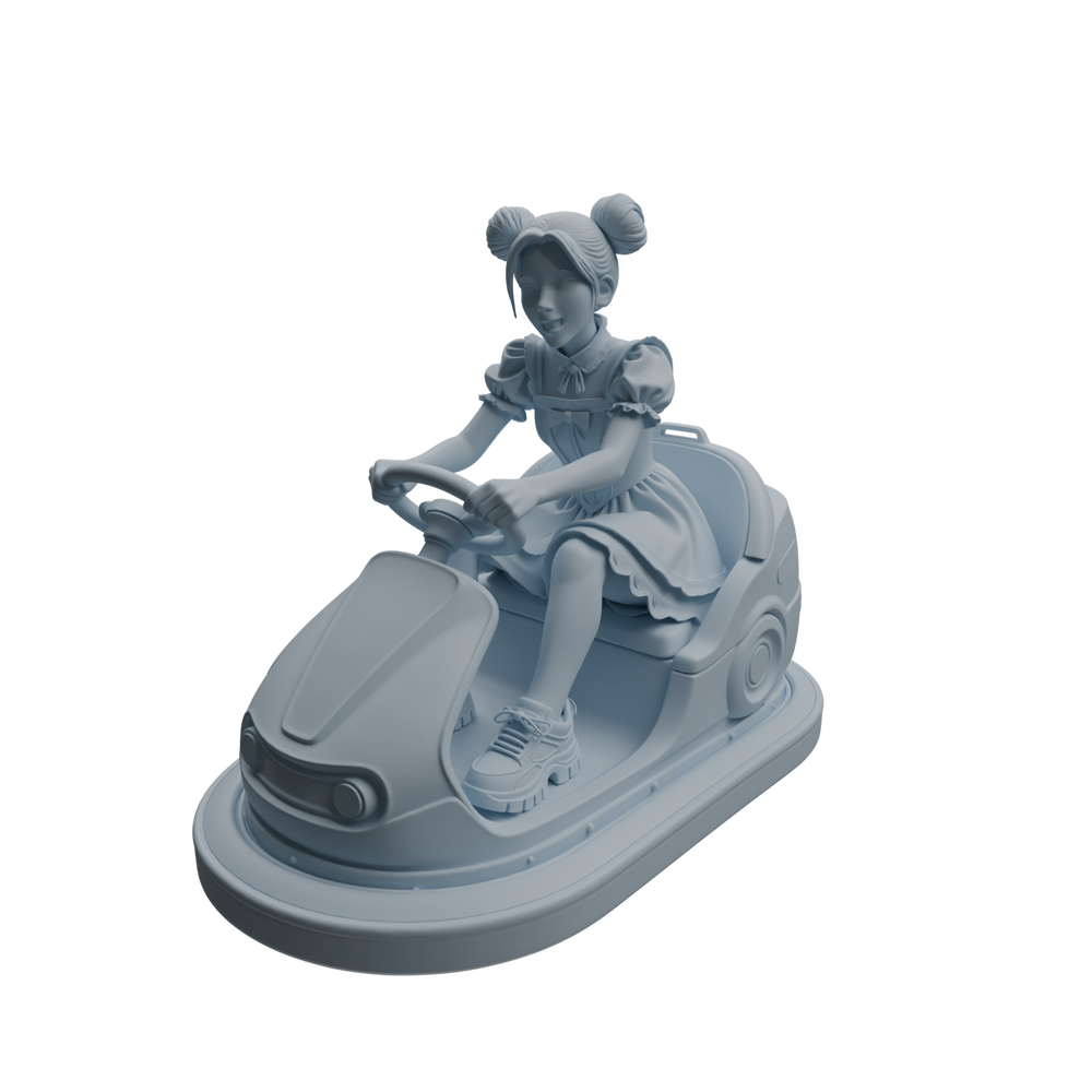 Detail view of MRY-SFW LYTR1044 Amusement Park Bumper Car Kids Character Modern Model 4 pcs Model