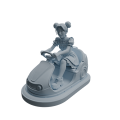 Detail view of MRY-SFW LYTR1044 Amusement Park Bumper Car Kids Character Modern Model 4 pcs Model