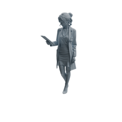 Detail view of MRY-SFW LYTR1004 Female Medical Staff in Uniform Character Modern Model 4 pcs Model