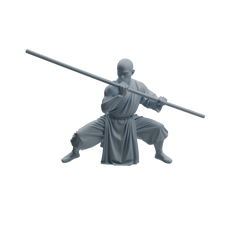Detail view of MRY-SFW LYTR1076 Kung Fu Martial Monk Character Modern Model 3 pcs Model