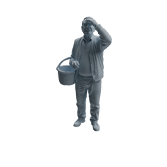 Detail view of MRY-SFW LYTR993 Elderly People Grocery Shopping Character Modern Model 3 pcs Model