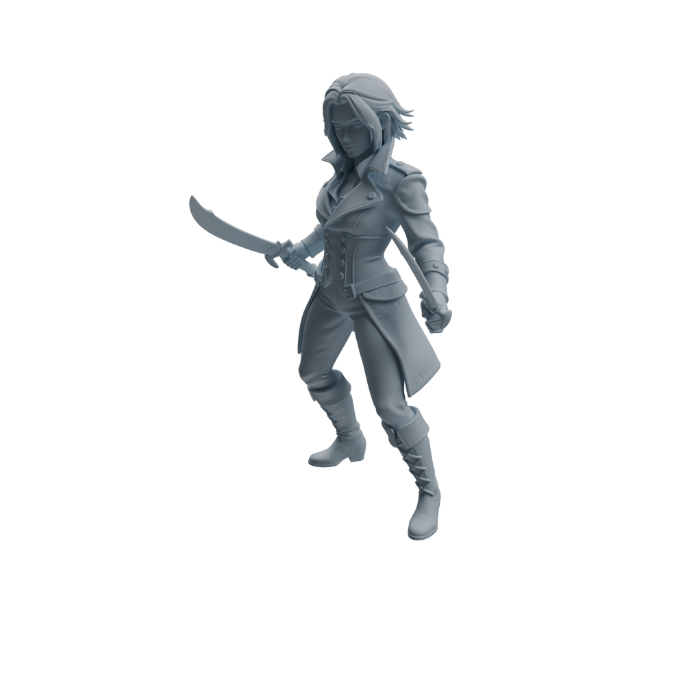 Detail view of MRY-SFW LYTR1096 Female Pirate Character Modern Model 4 pcs Model