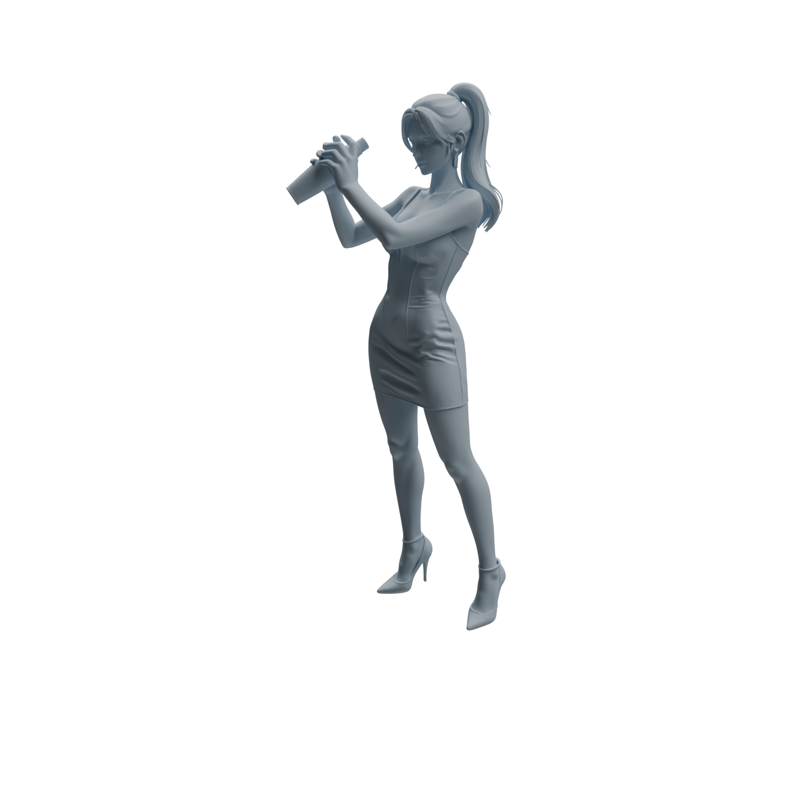 Detail view of MRY-SFW LYTR933 Bar Bartender Woman Character Modern Model 4 pcs Model