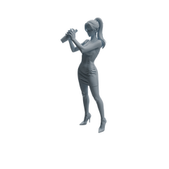 Detail view of MRY-SFW LYTR933 Bar Bartender Woman Character Modern Model 4 pcs Model