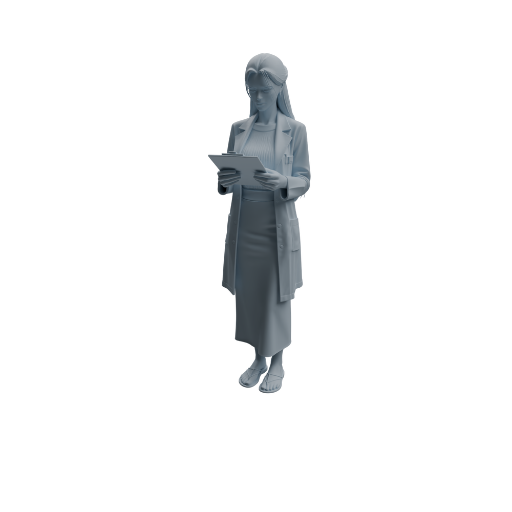 Detail view of MRY-SFW LYTR1006 Female Doctor in Clinic Scene Character Modern Model 4 pcs Model