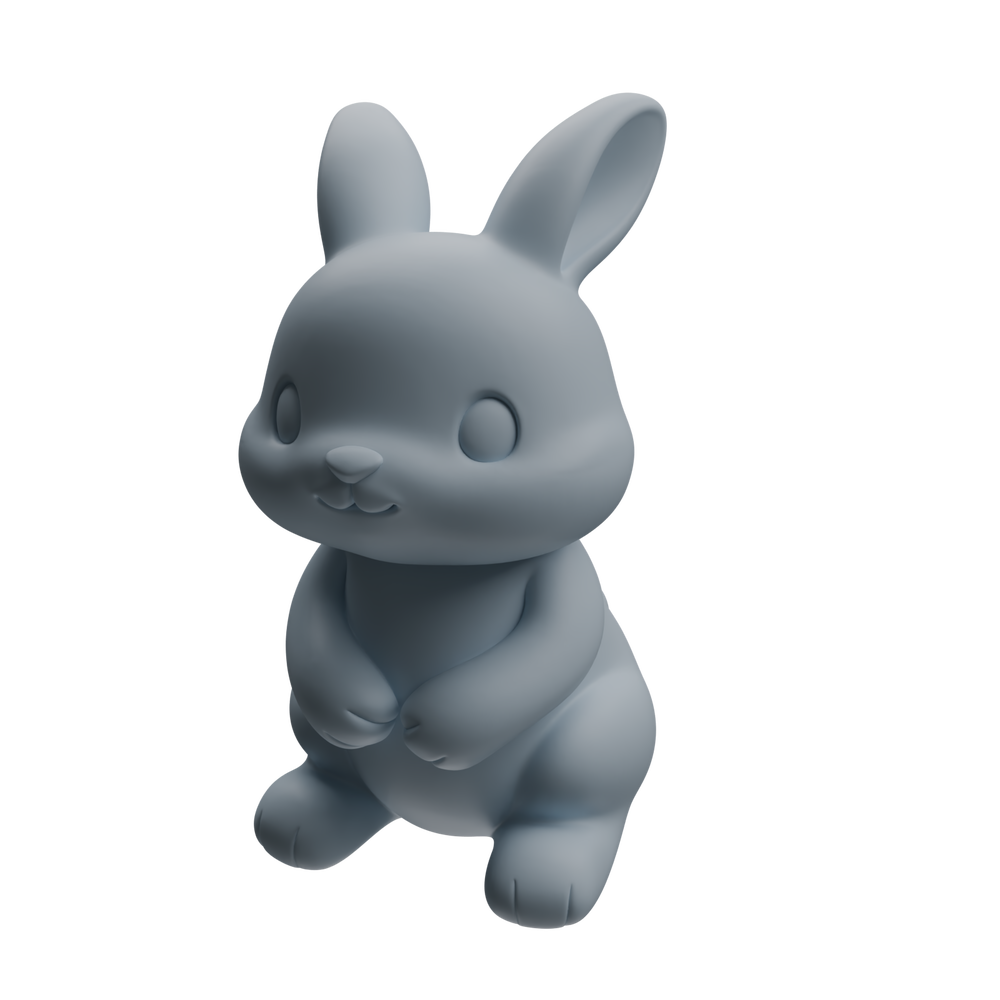 Detail view of MRY-SFW LYTR1047 Cartoon Rabbit Animal Modern Model 4 pcs Model