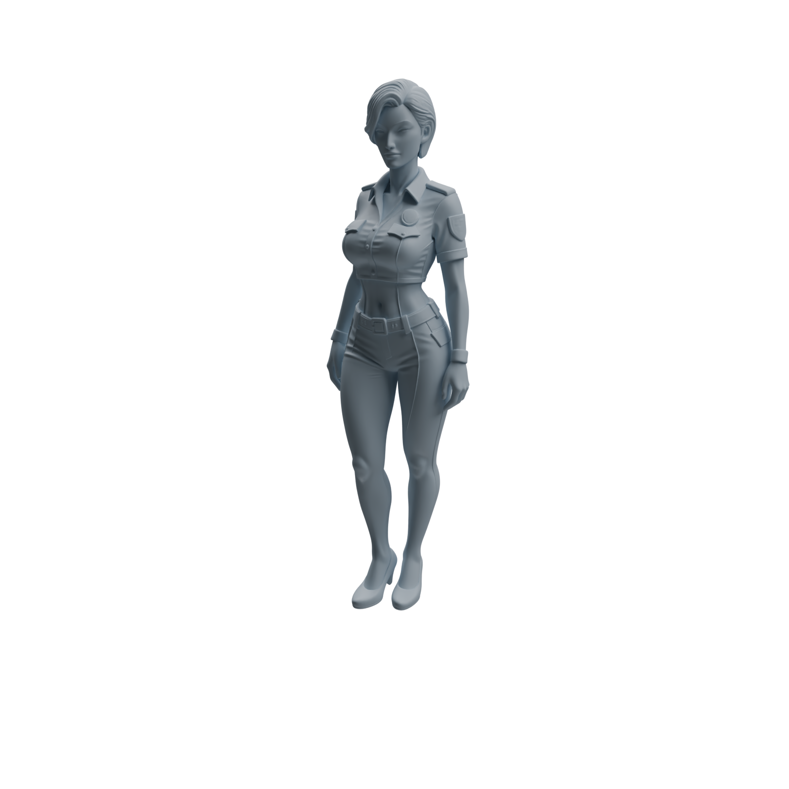Detail view of MRY-SFW LYTR957 Multi-Style Female Police Officer Character Modern Model 3 pcs Model