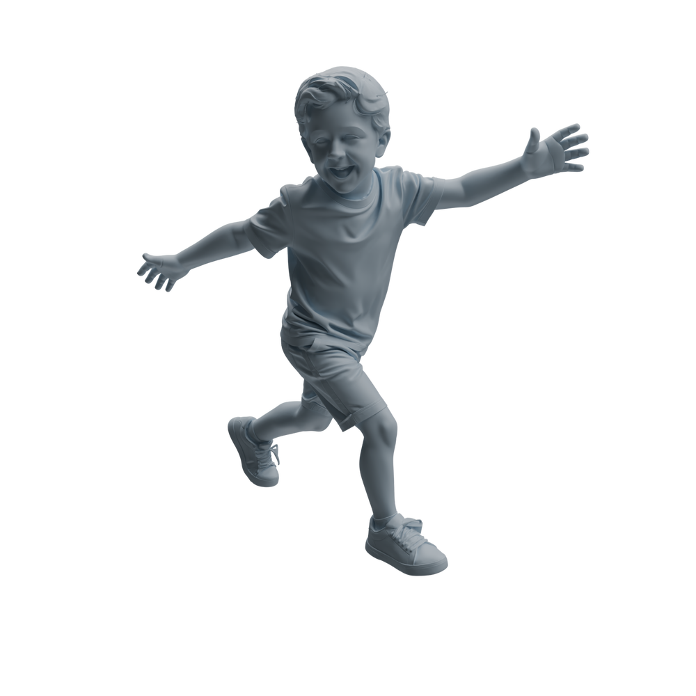 Detail view of MRY-SFW LYTR1034 Joyful Kids Character Modern Model 4 pcs Model