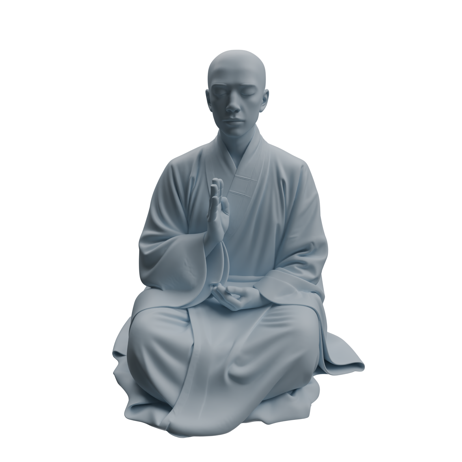 Detail view of MRY-SFW LYTR1081 Buddha-worshipping Monk Character Modern Model 4 pcs Model