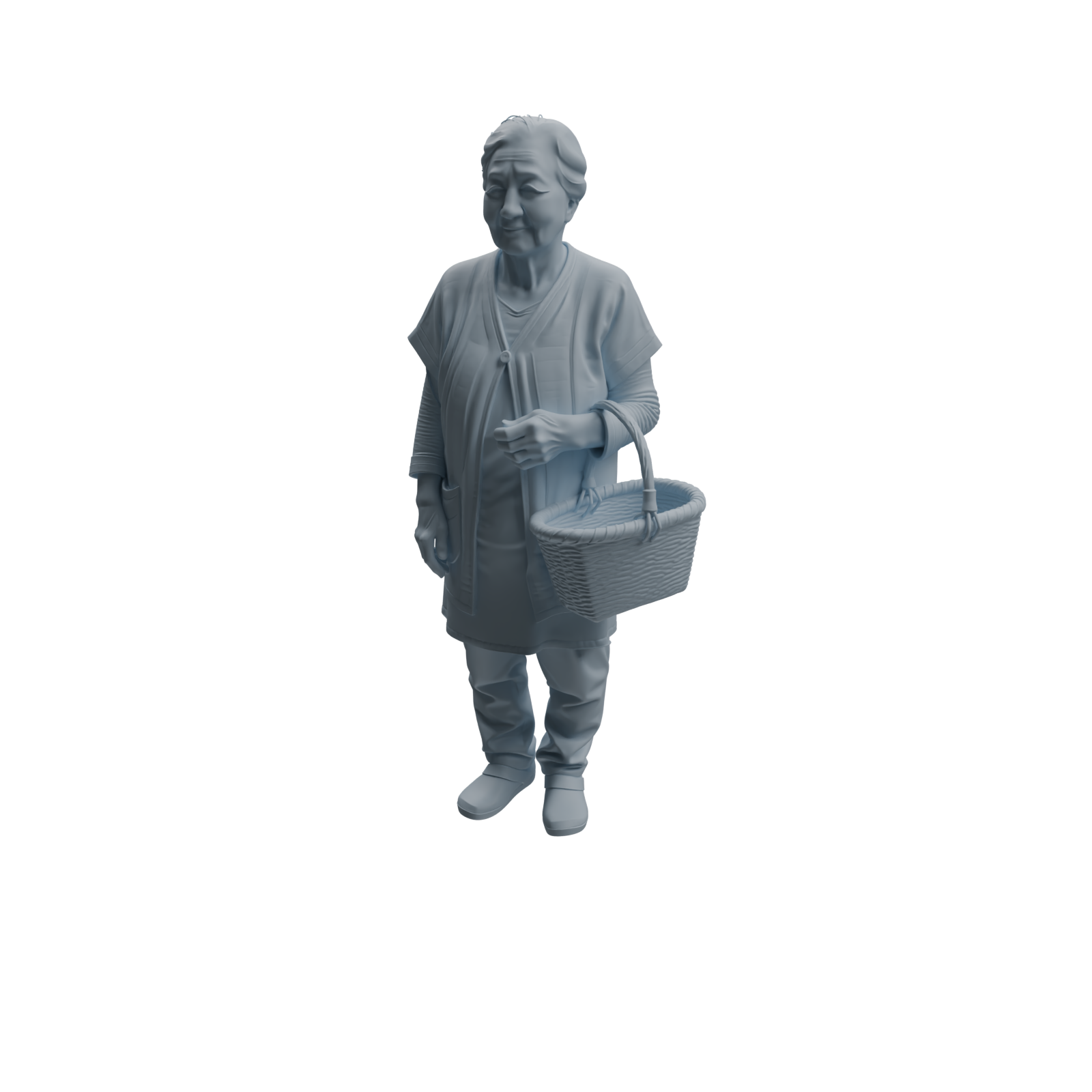 Detail view of MRY-SFW LYTR995 Market Elderly Shopper Character Modern Model 4 pcs Model