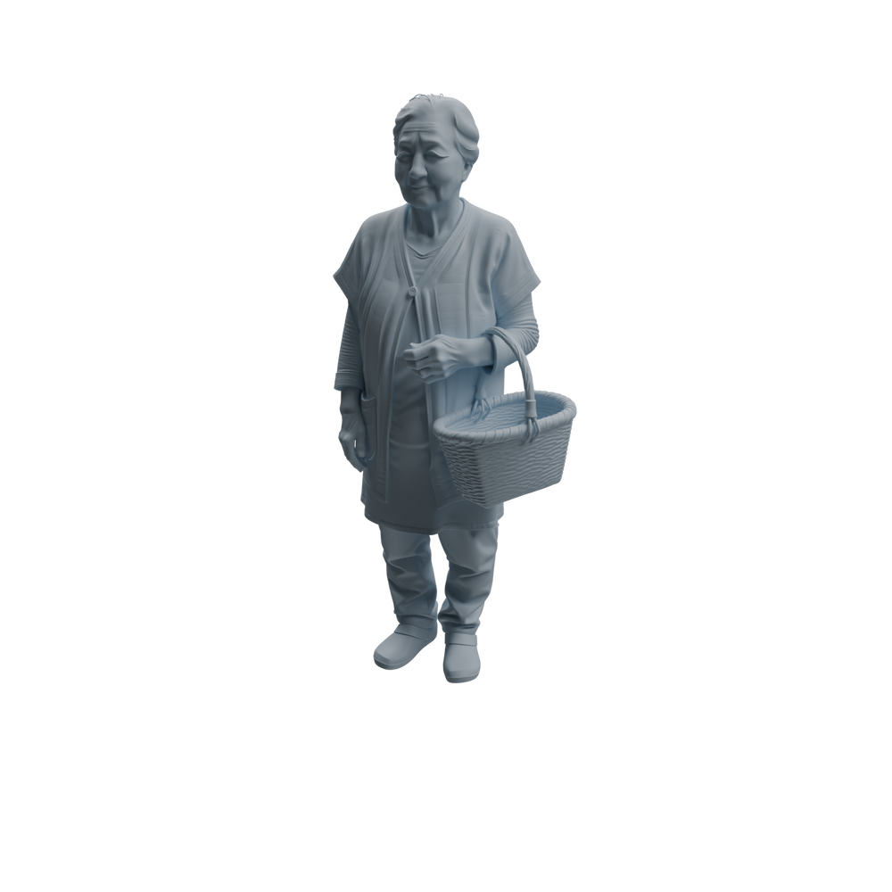 Detail view of MRY-SFW LYTR995 Market Elderly Shopper Character Modern Model 4 pcs Model