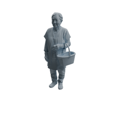 Detail view of MRY-SFW LYTR995 Market Elderly Shopper Character Modern Model 4 pcs Model