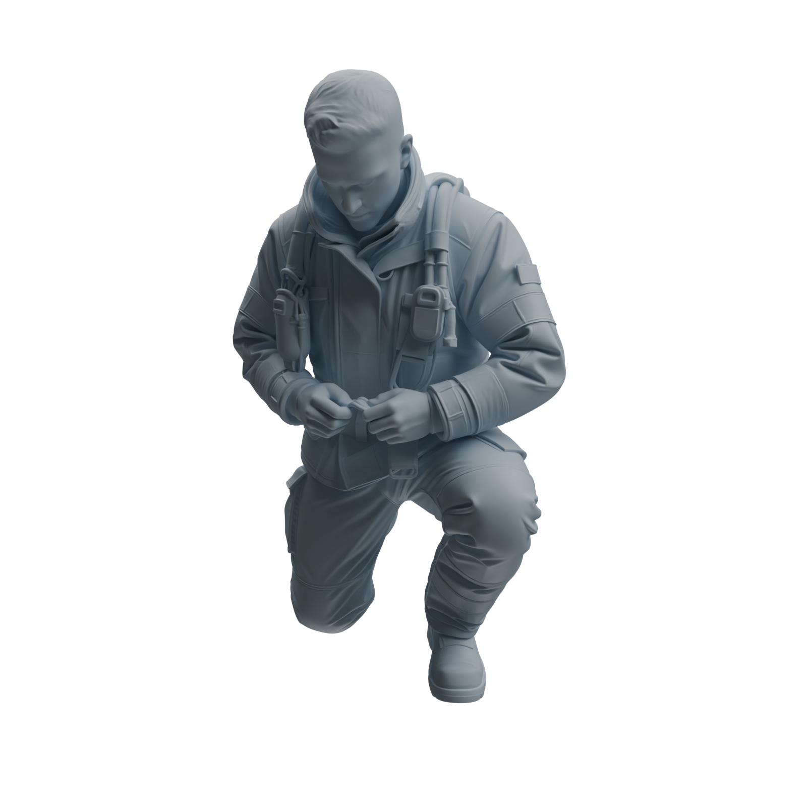 Detail view of MRY-SFW LYTR1061 Firefighter Character Modern Model 4 pcs Model