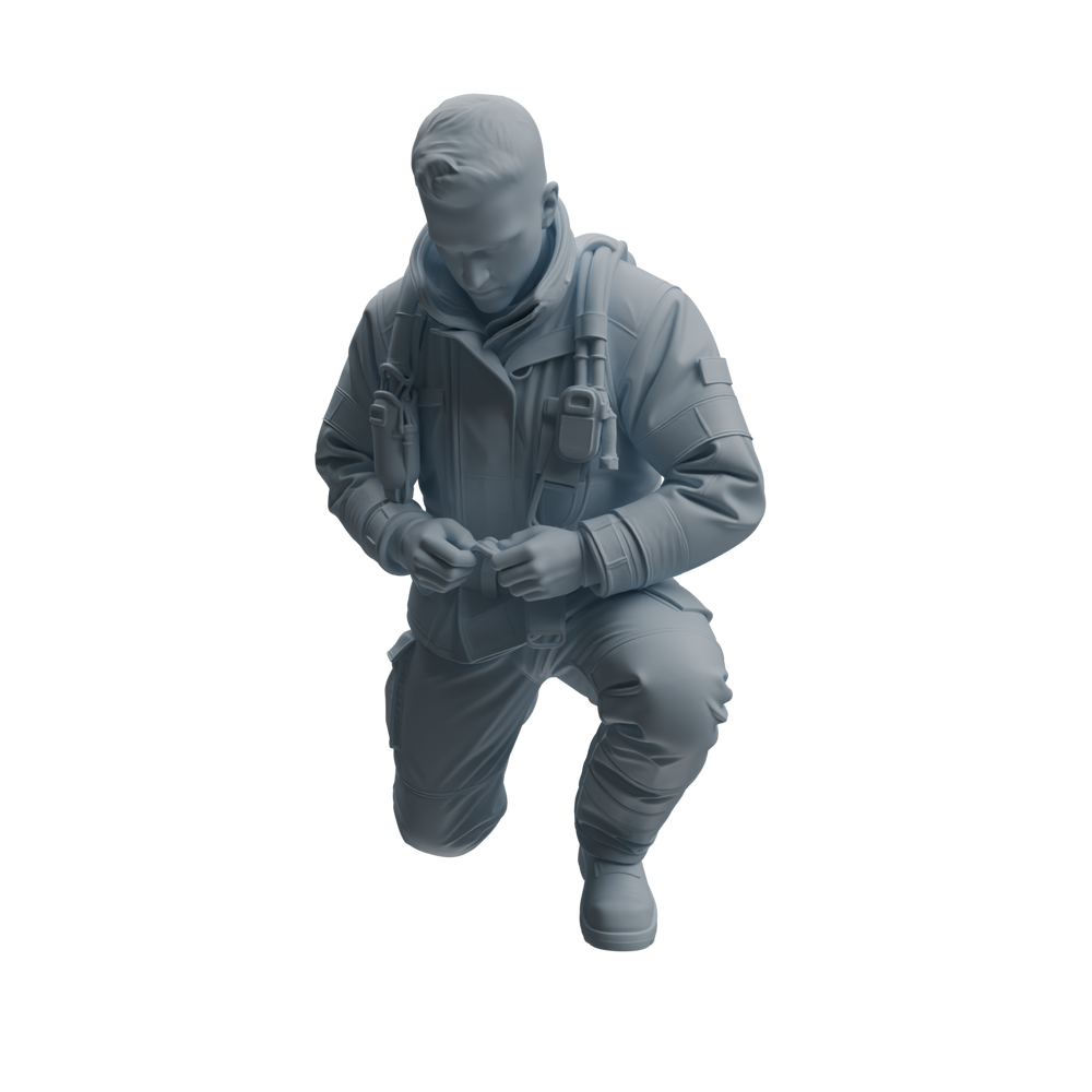 Detail view of MRY-SFW LYTR1061 Firefighter Character Modern Model 4 pcs Model