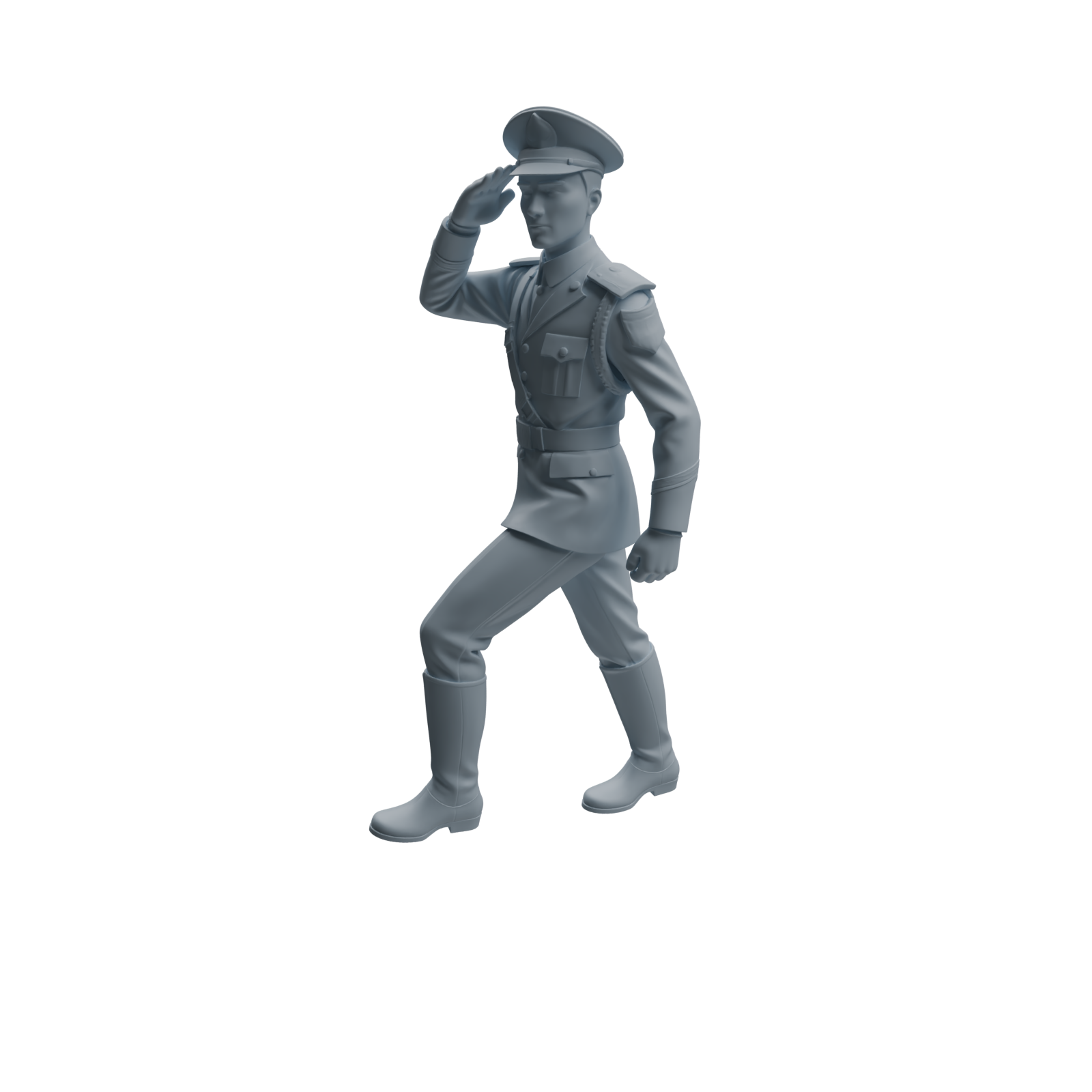 Detail view of MRY-SFW LYTR947 Military Officer Man Character Modern Model 4 pcs Model