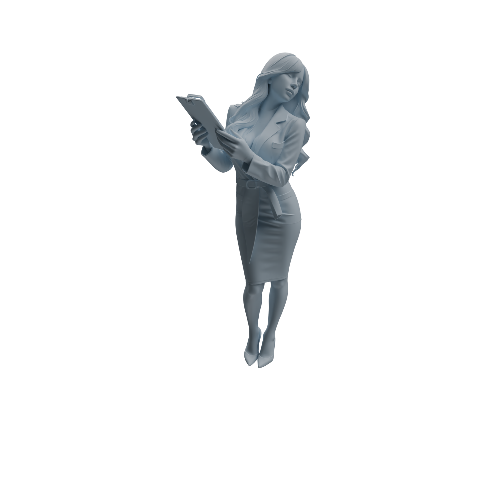 Detail view of MRY-SFW LYTR1002 Female Doctor with Medical Records Character Modern Model 4 pcs Model