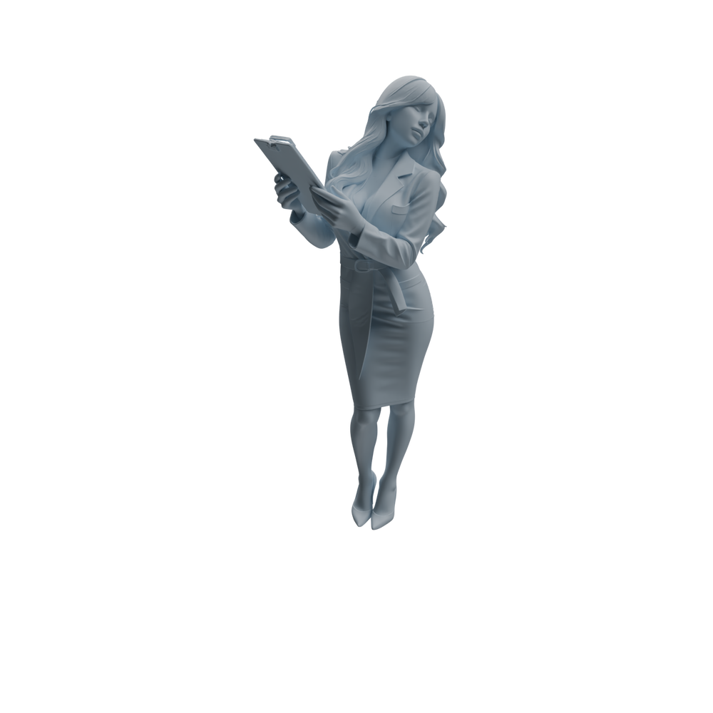 Detail view of MRY-SFW LYTR1002 Female Doctor with Medical Records Character Modern Model 4 pcs Model