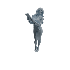 Detail view of MRY-SFW LYTR1002 Female Doctor with Medical Records Character Modern Model 4 pcs Model