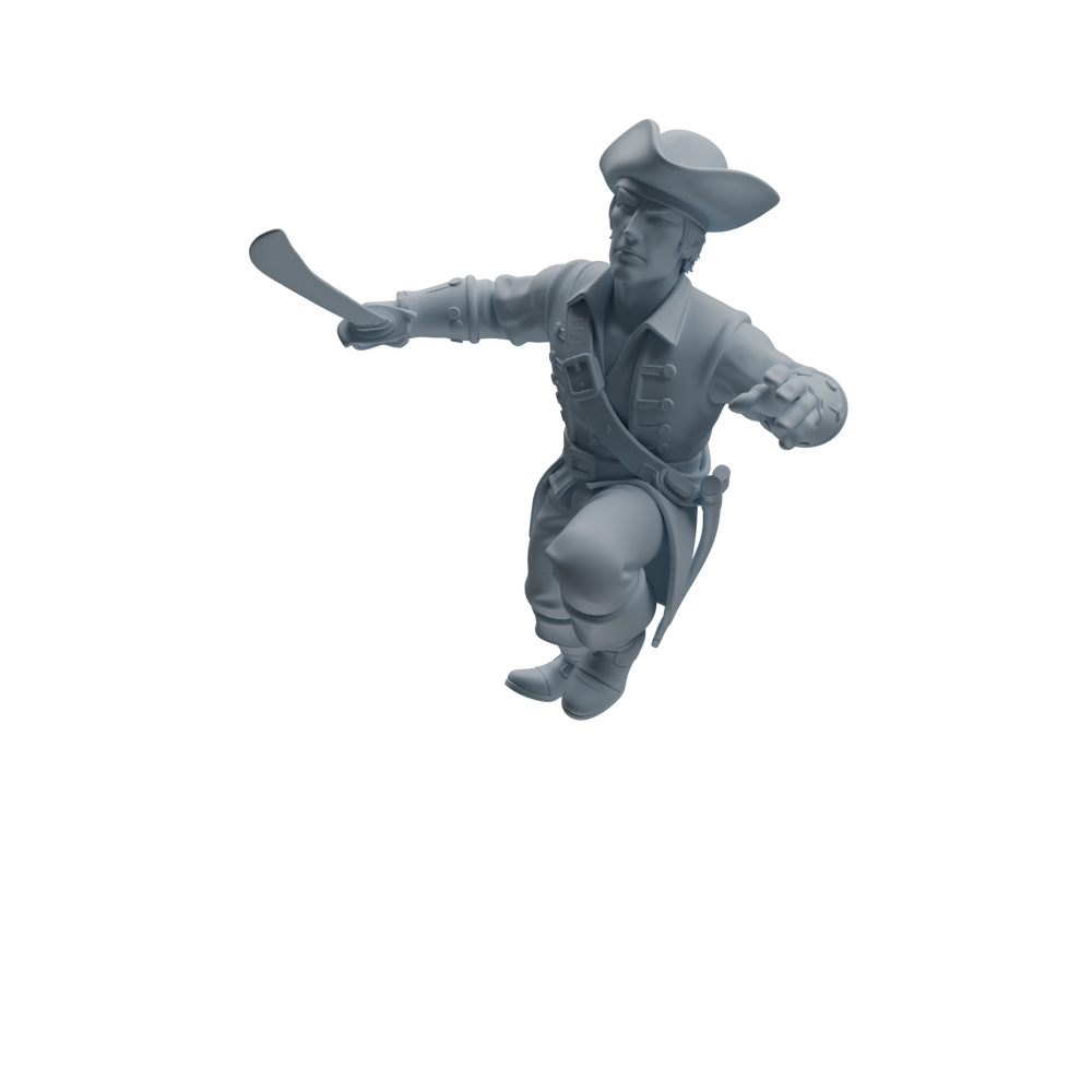 Detail view of MRY-SFW LYTR1099 Action Pose Pirate Character Modern Model 3 pcs Model